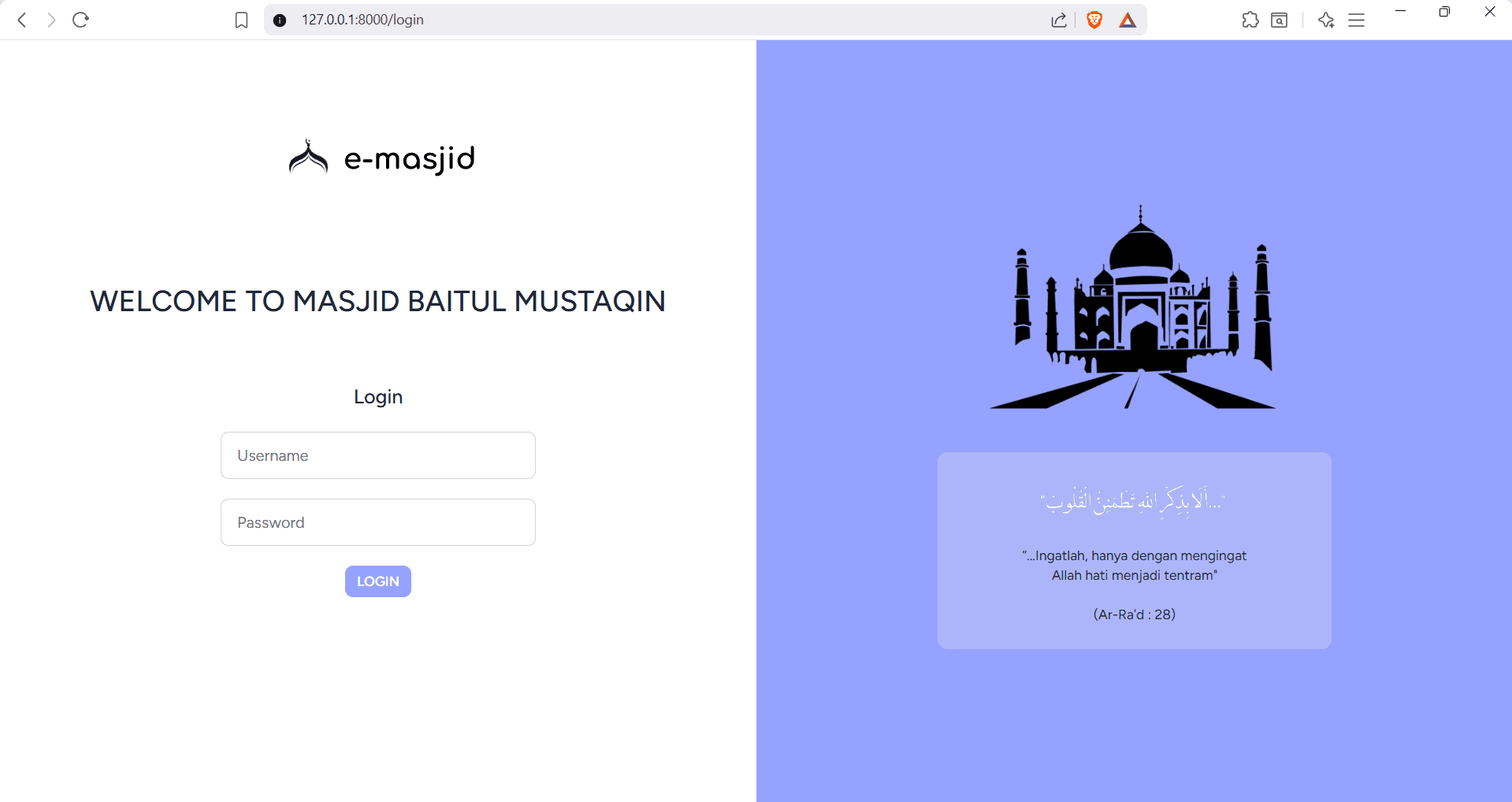 E-Masjid - Integrated Mosque Management Information System
